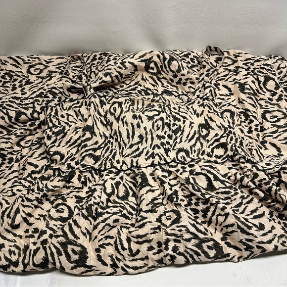 ASOS curve scollop Elegant brown and Cream Patterned Dress size 20 nwt - Picture 10 of 10